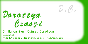 dorottya csaszi business card